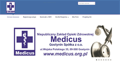 Desktop Screenshot of medicus.org.pl